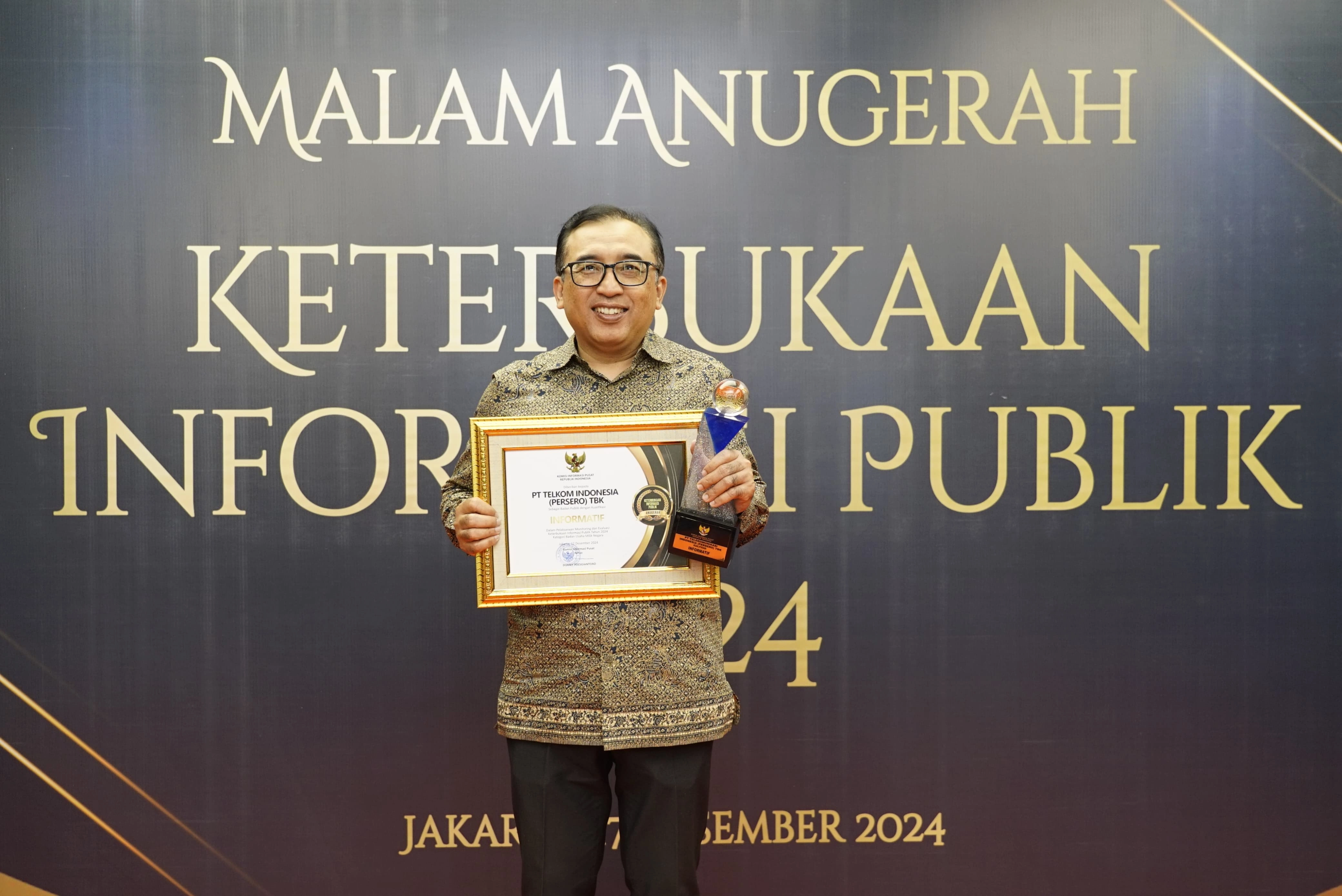 Telkom Raih Peringkat 2 Badan Publik Kualifikasi “Informatif”